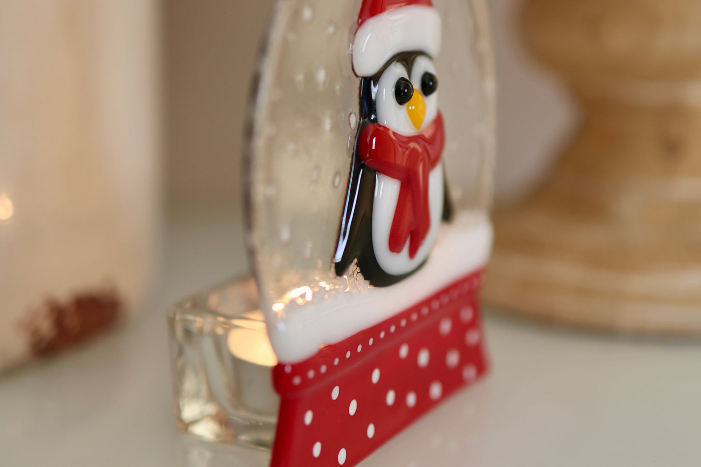 Teelichthalter "Kleiner Pinguin"