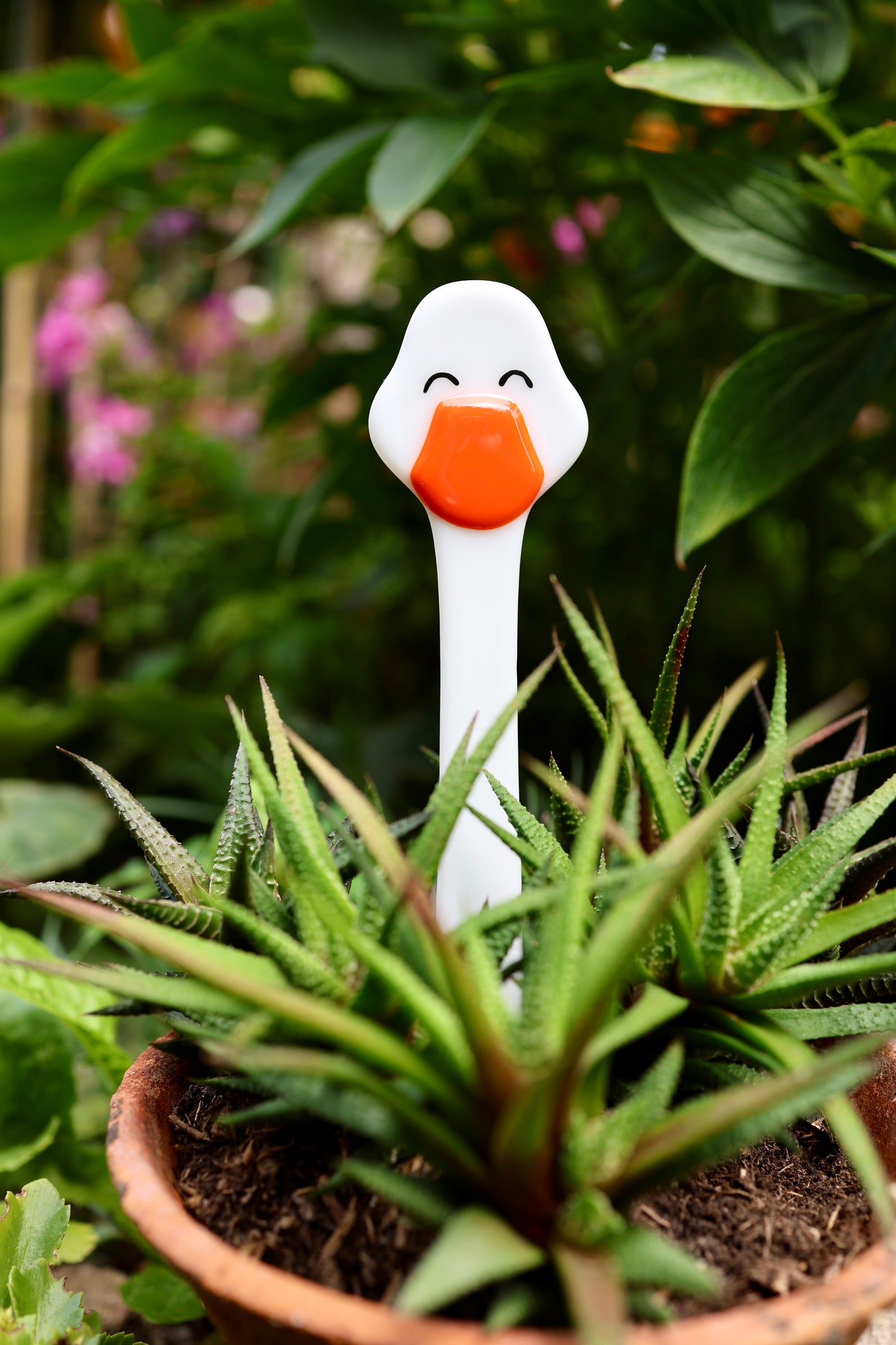 Blumenstecker "Glückliche Gans"