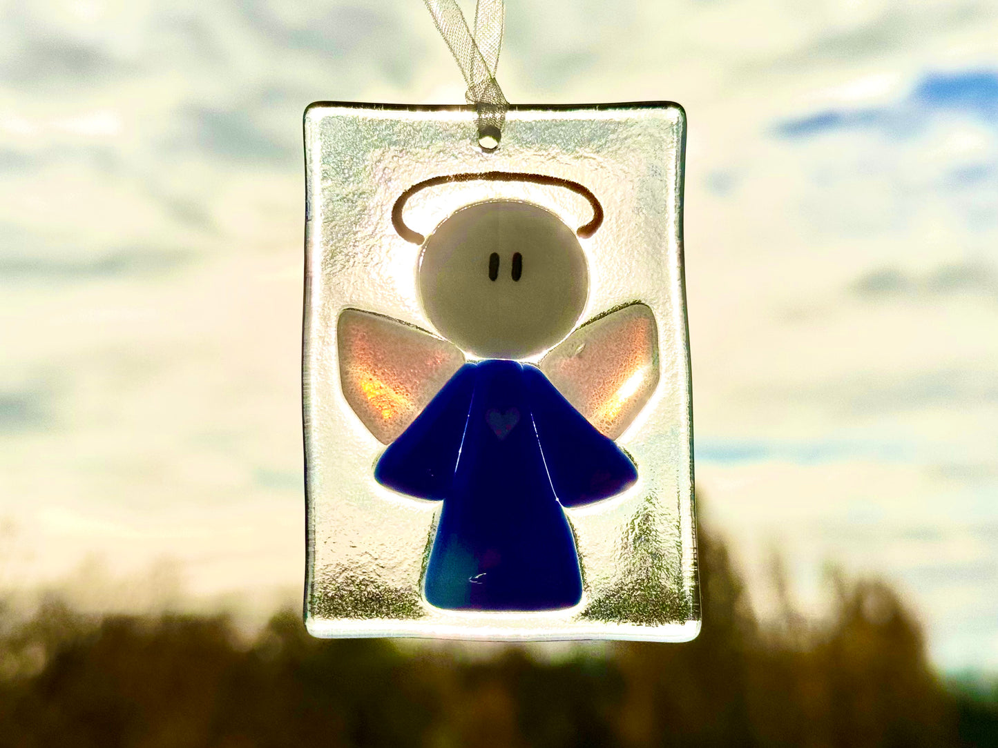 Sonnenfänger "Schutzengel" (blau)