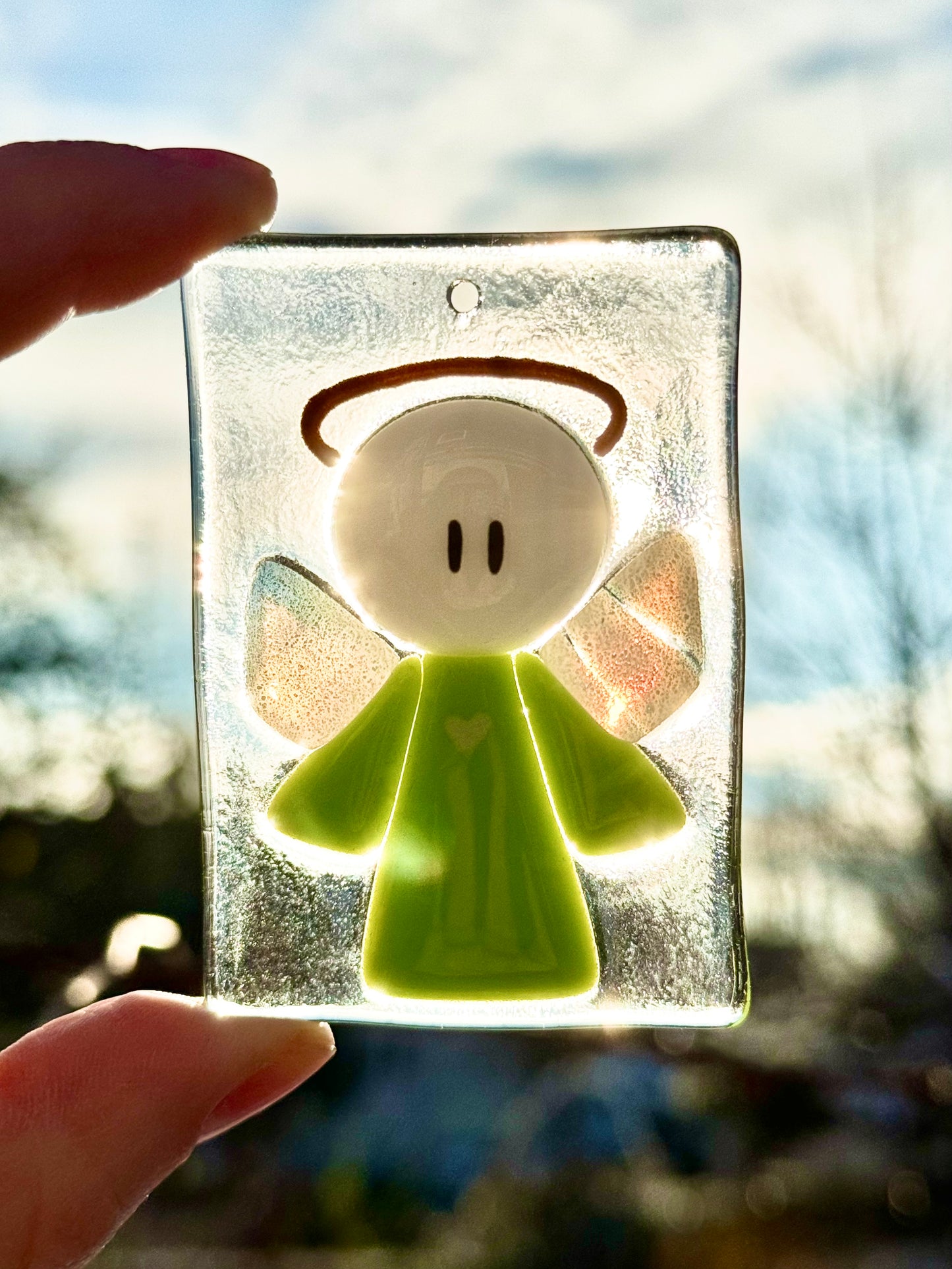 Sonnenfänger "Schutzengel" (grün)